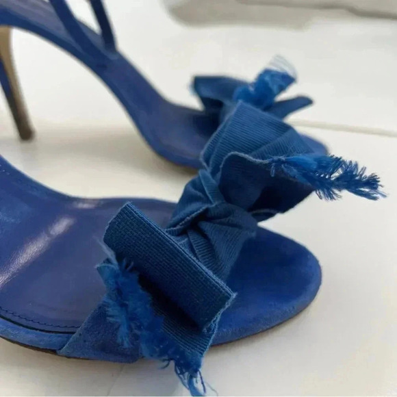 J. Crew Blue Suede Heels - Picture 3 of 7